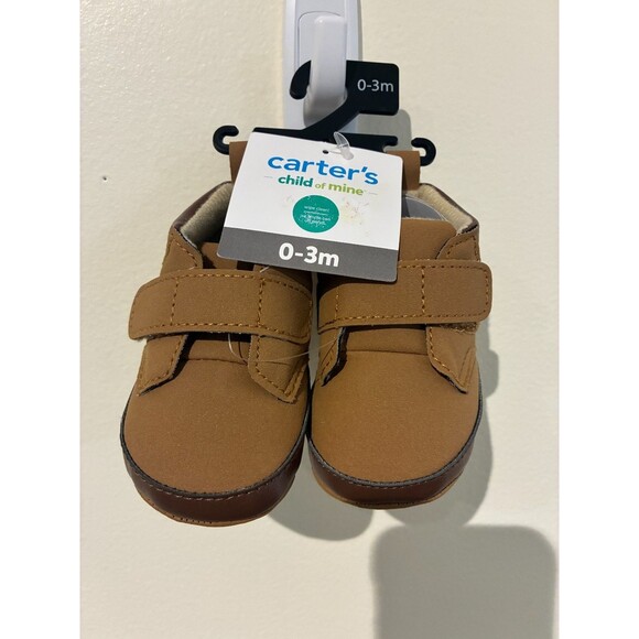 **4 for $20** NWT Carter's Child of Mine Brown Shoes - 0-3M - Picture 1 of 3